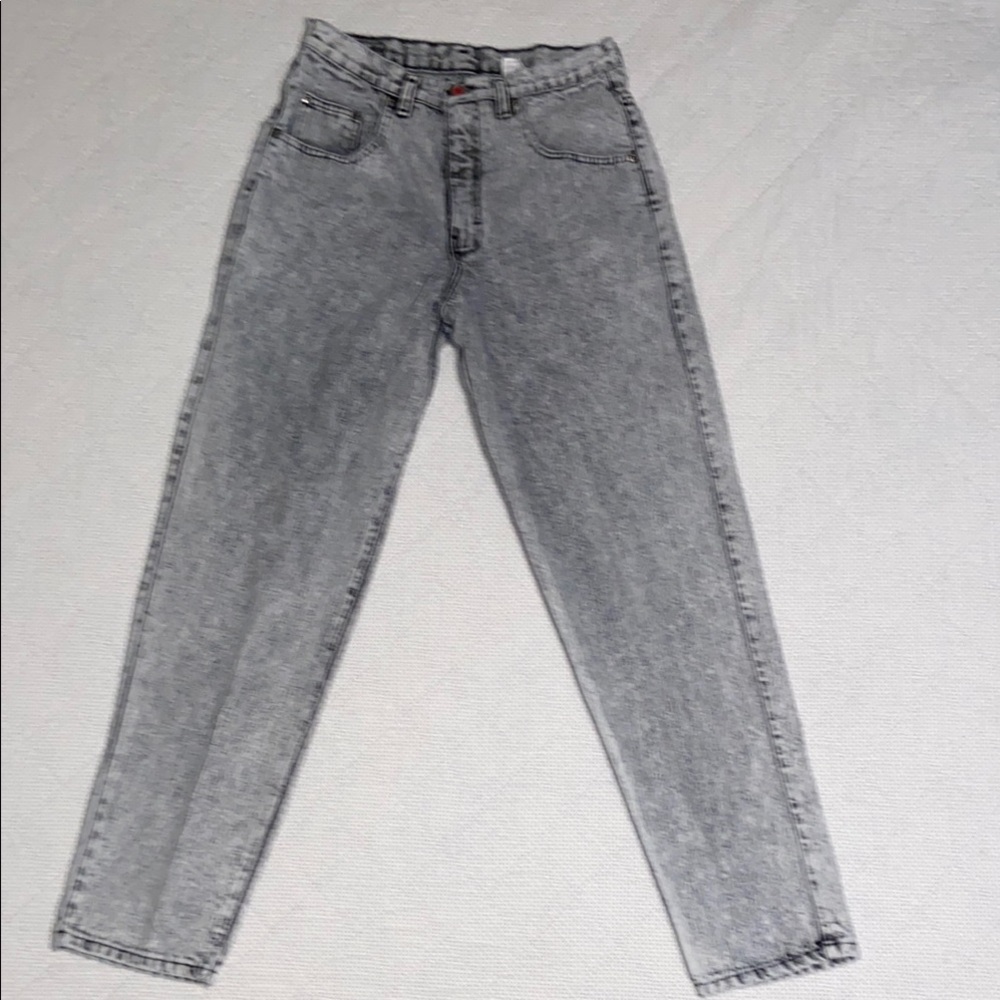 Vintage Brittani’s Gray High-Waisted Jeans tapered 100% cotton baggy